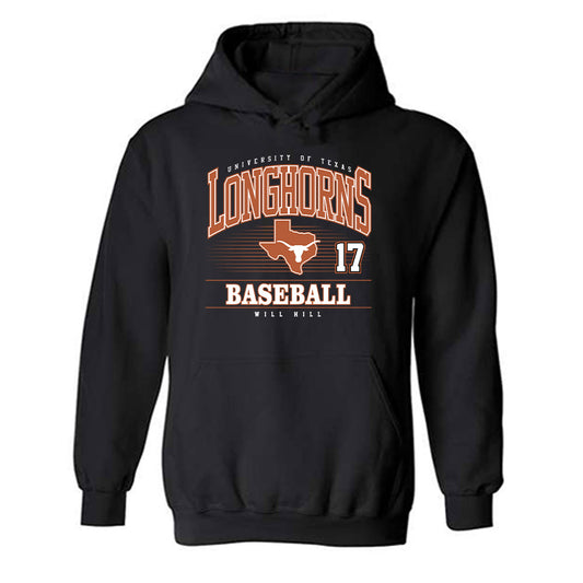 Texas - NCAA Baseball : Will Hill - Classic Fashion Shersey Hooded Sweatshirt-0