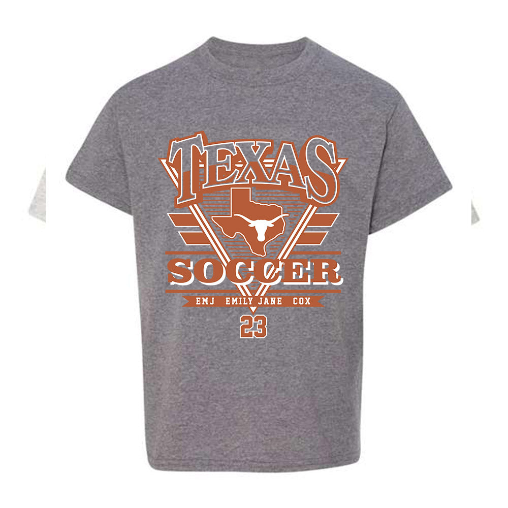 Texas - NCAA Women's Soccer : EmJ (Emily Jane) Cox - Youth T-Shirt