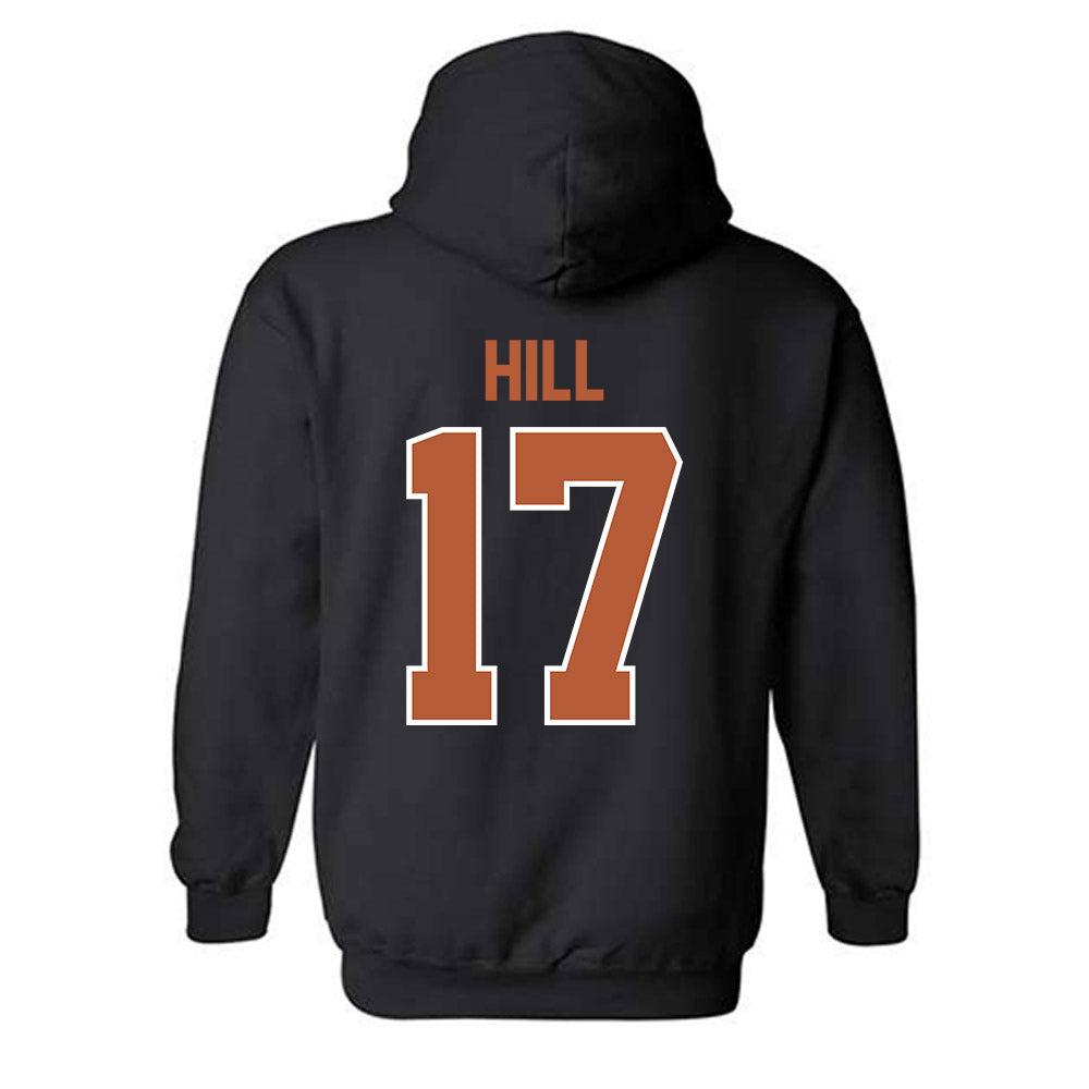 Texas - NCAA Baseball : Will Hill - Sports Shersey Hooded Sweatshirt-1