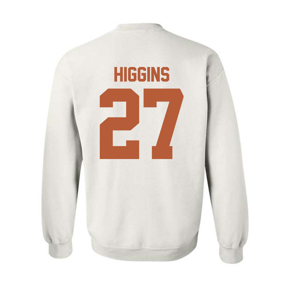 Texas - NCAA Baseball : Cal Higgins - Sports Shersey Crewneck Sweatshirt-1