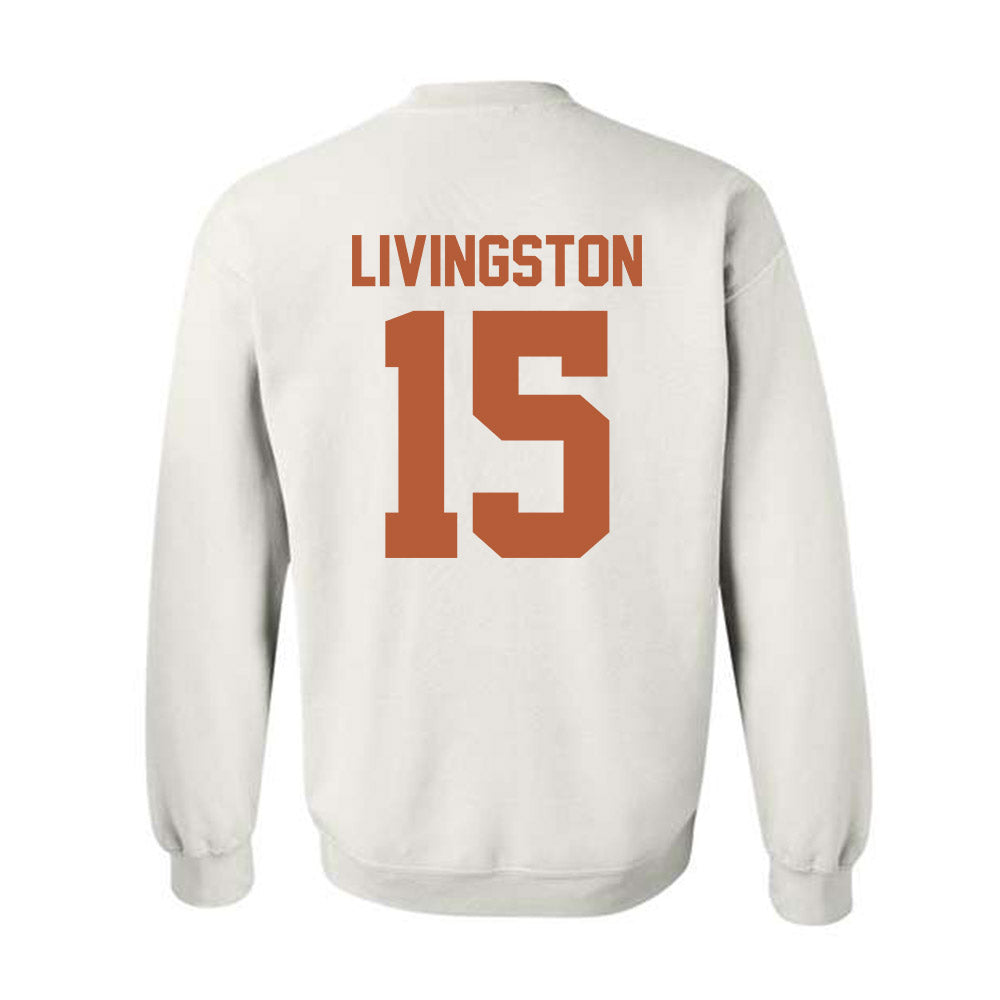 Texas - NCAA Baseball : Josh Livingston - Sports Shersey Crewneck Sweatshirt-1
