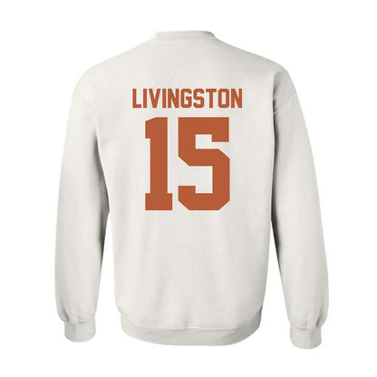 Texas - NCAA Baseball : Josh Livingston - Sports Shersey Crewneck Sweatshirt-1