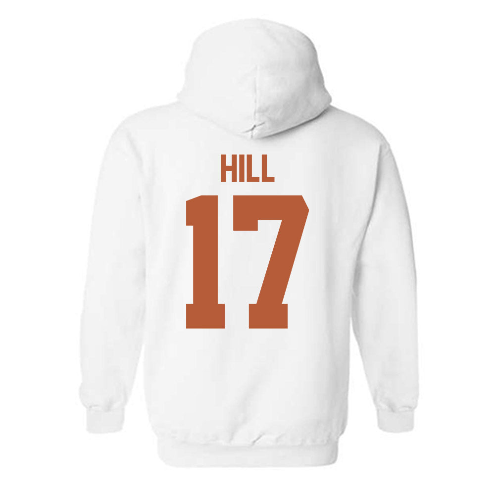 Texas - NCAA Baseball : Will Hill - Sports Shersey Hooded Sweatshirt-1