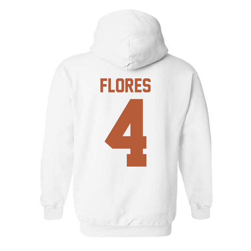 Texas - NCAA Baseball : Jason Flores - Sports Shersey Hooded Sweatshirt-1