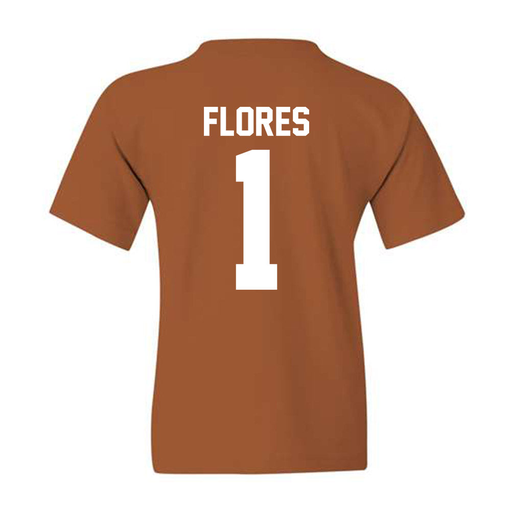 Texas - NCAA Baseball : Jalin Flores - Youth T-Shirt