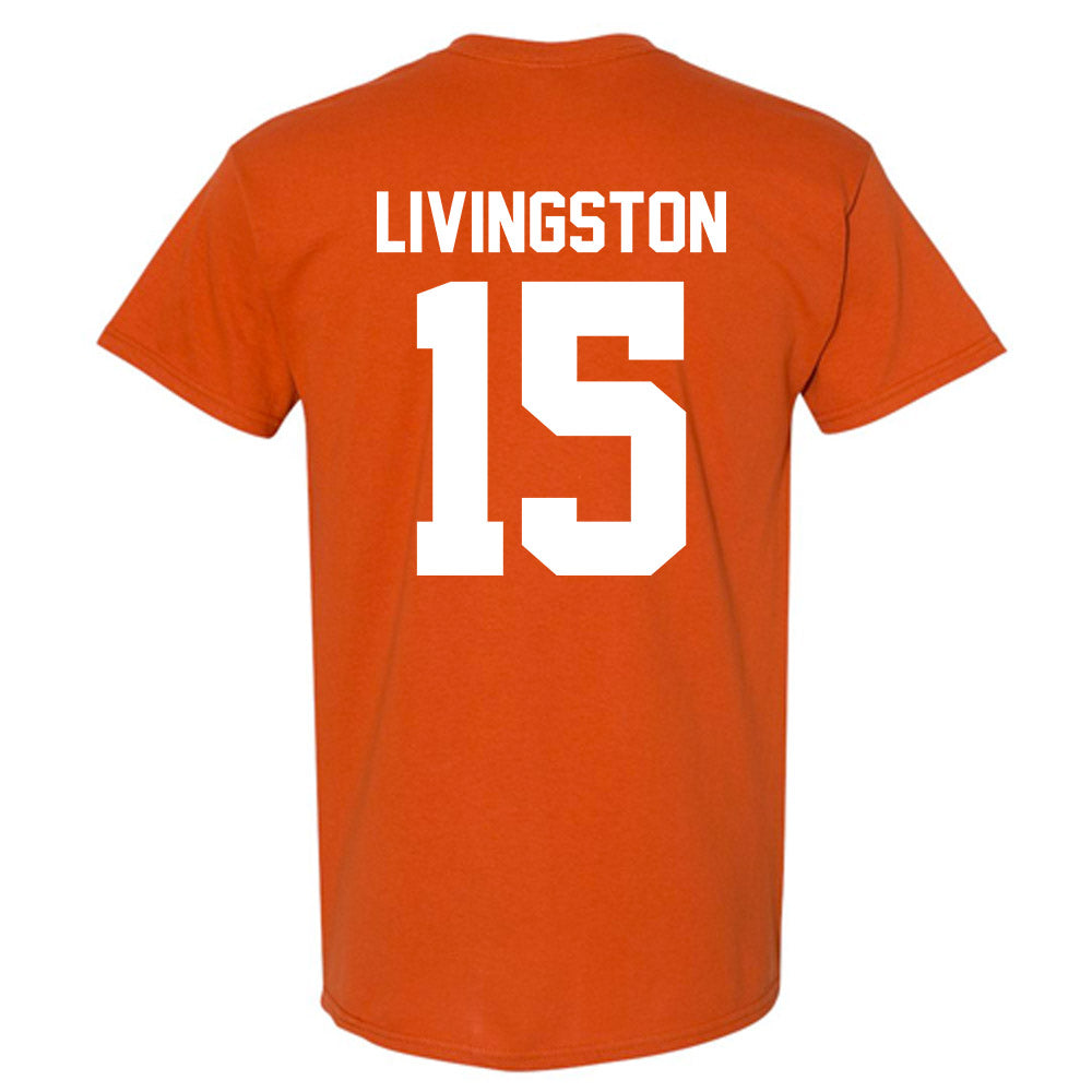Texas - NCAA Baseball : Josh Livingston - Sports Shersey T-Shirt-1