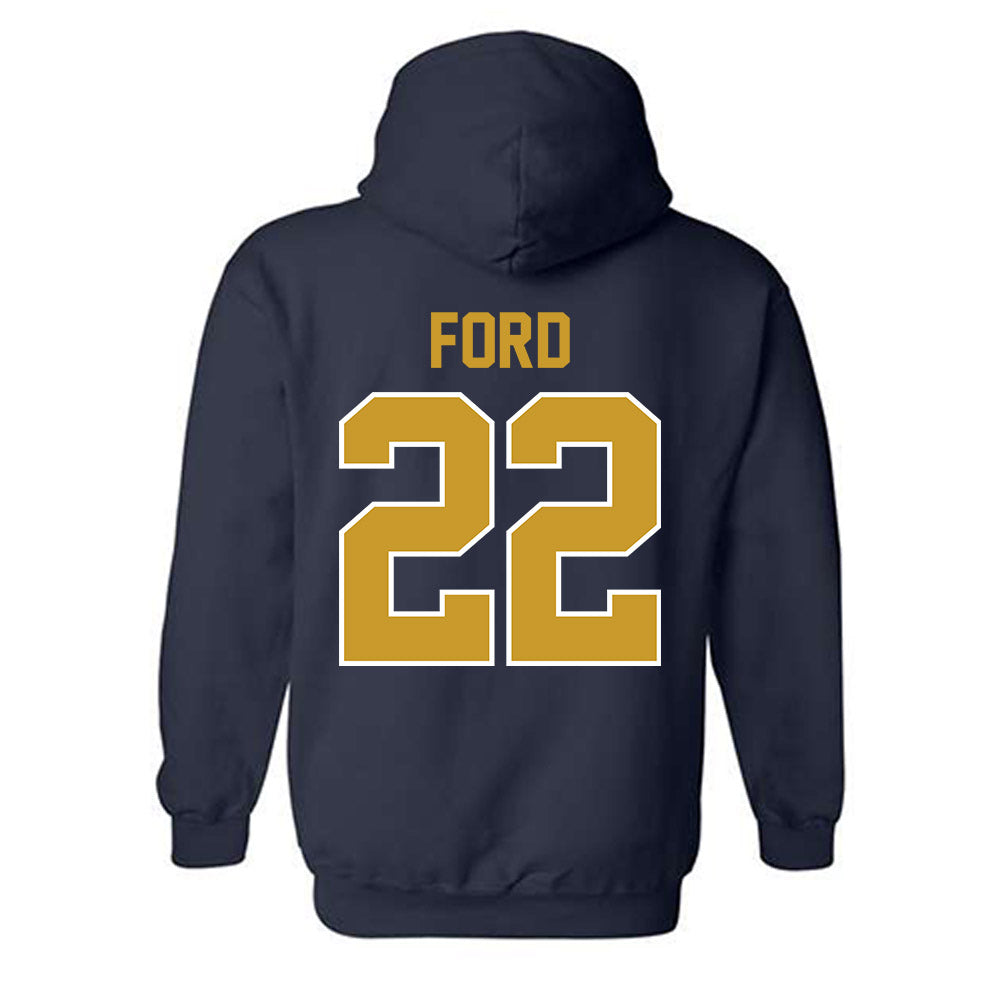 Notre Dame - NCAA Football : Devyn Ford - Classic Shersey Hooded Sweatshirt-1