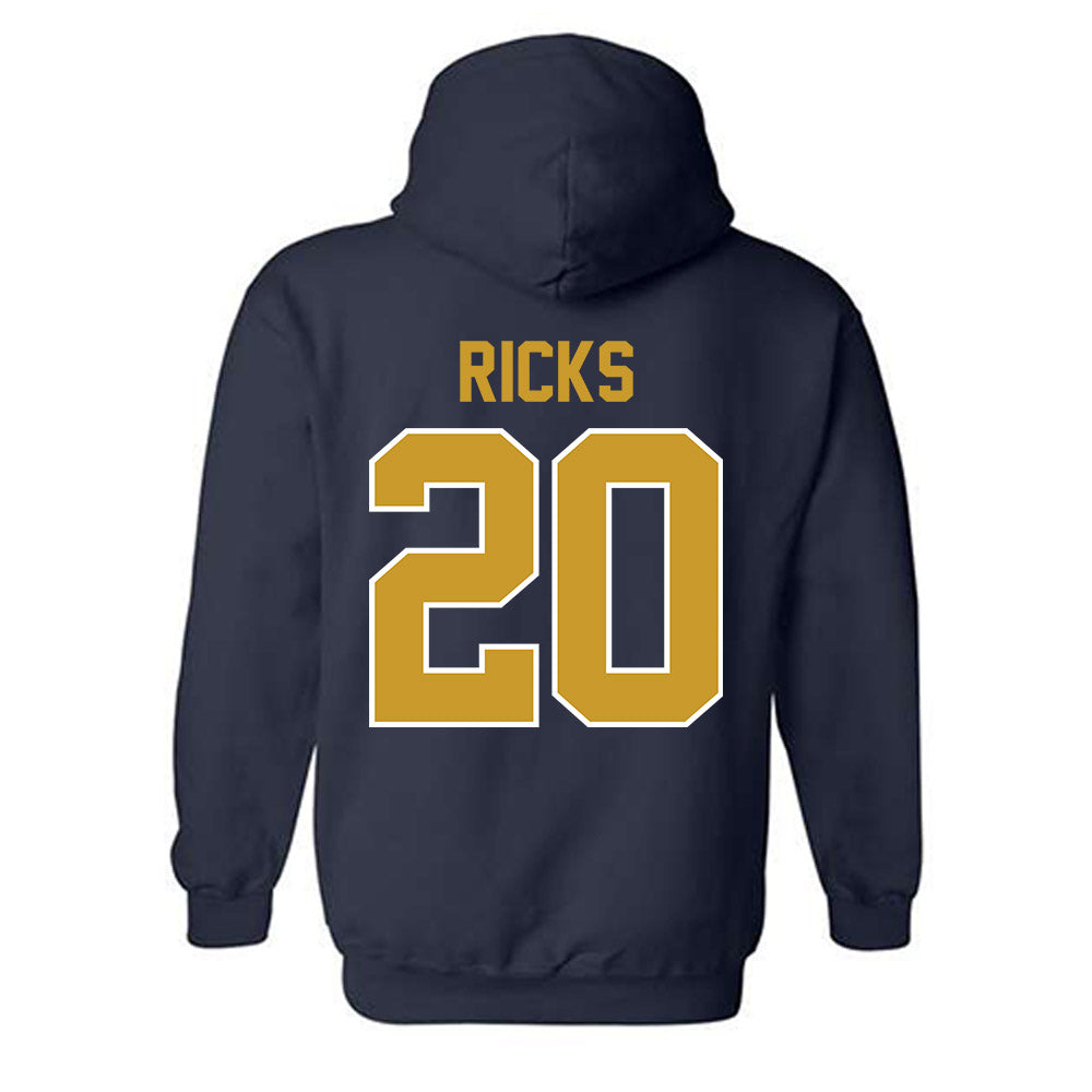 Notre Dame - NCAA Baseball : Caleb Ricks - Classic Shersey Hooded Sweatshirt-1