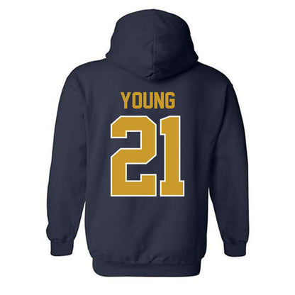 Notre Dame - NCAA Football : Kedren Young - Classic Shersey Hooded Sweatshirt-1