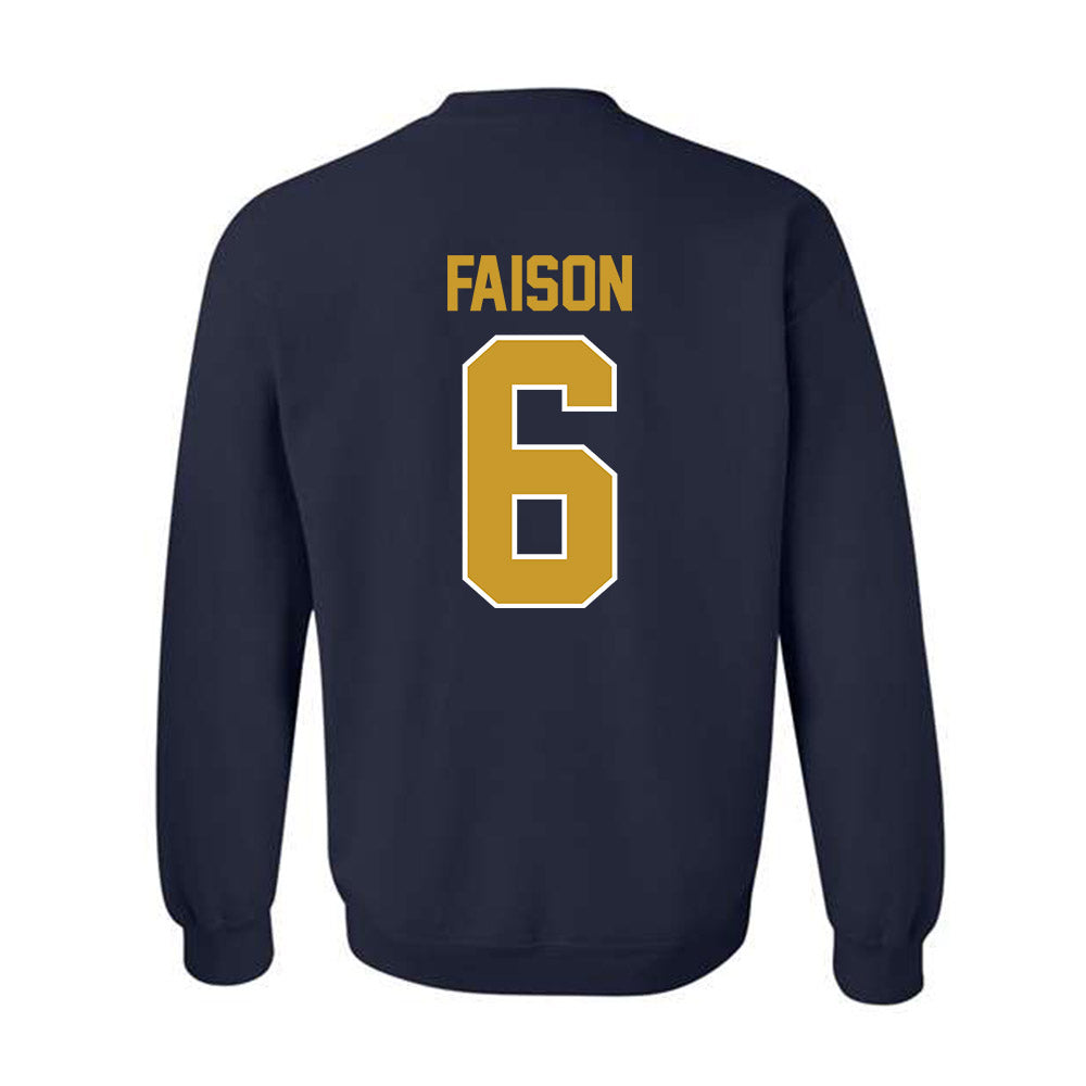 Notre Dame - NCAA Football : Jordan Faison - Classic Shersey Crewneck Sweatshirt-1