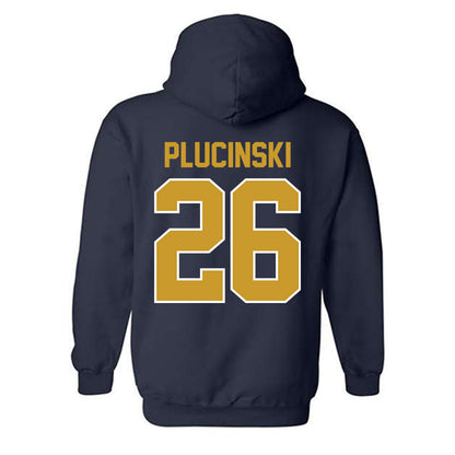 Notre Dame - NCAA Men's Ice Hockey : Zach Plucinski - Classic Shersey Hooded Sweatshirt