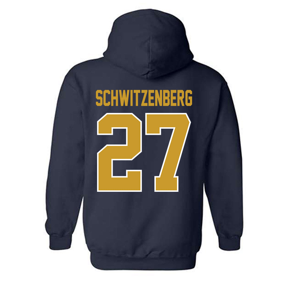 Notre Dame - NCAA Men's Lacrosse : Nate Schwitzenberg - Classic Shersey Hooded Sweatshirt-1