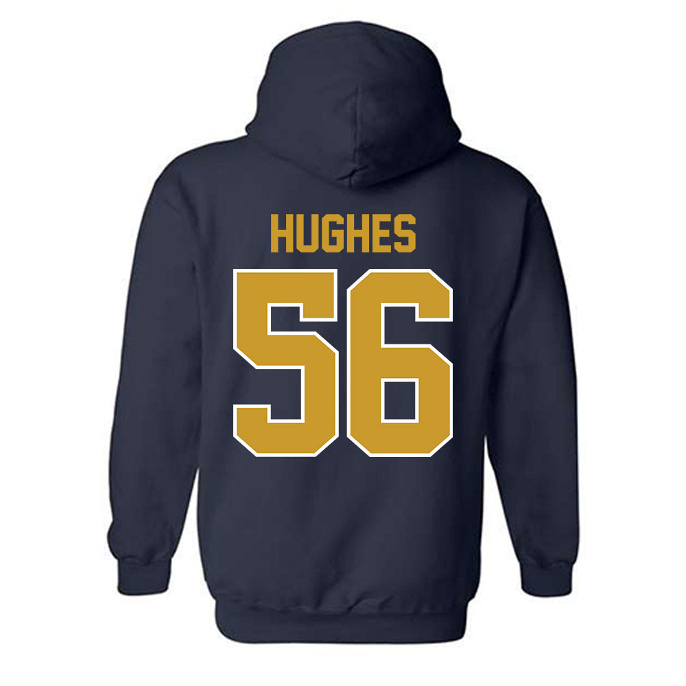 Notre Dame - NCAA Football : Elijah Hughes - Classic Shersey Hooded Sweatshirt-1