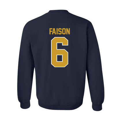 Notre Dame - NCAA Football : Jordan Faison - Classic Shersey Crewneck Sweatshirt-1