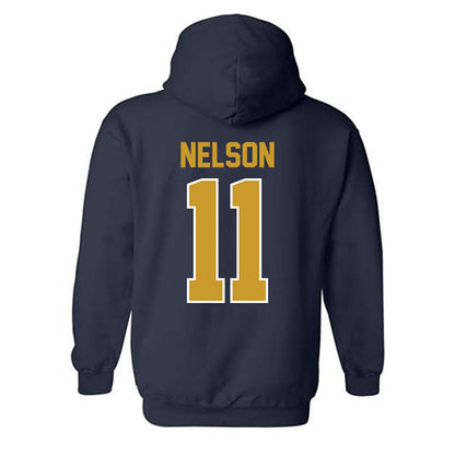 Notre Dame - NCAA Men's Ice Hockey : Danny Nelson - Classic Shersey Hooded Sweatshirt-1