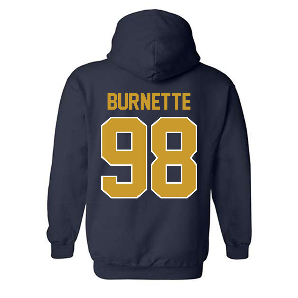 Notre Dame - NCAA Football : Noah Burnette - Classic Shersey Hooded Sweatshirt-1