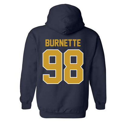 Notre Dame - NCAA Football : Noah Burnette - Classic Shersey Hooded Sweatshirt-1
