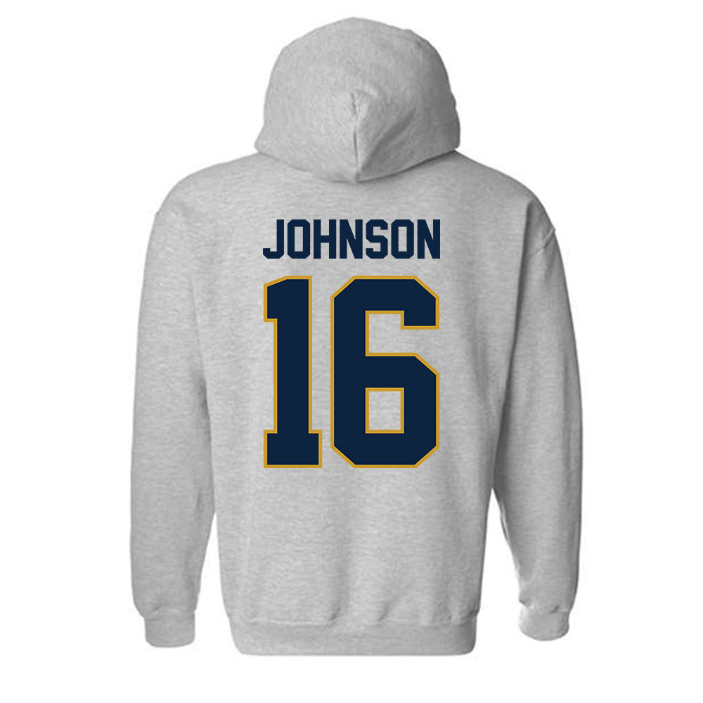 Notre Dame - NCAA Football : Tae Johnson - Classic Shersey Hooded Sweatshirt-3