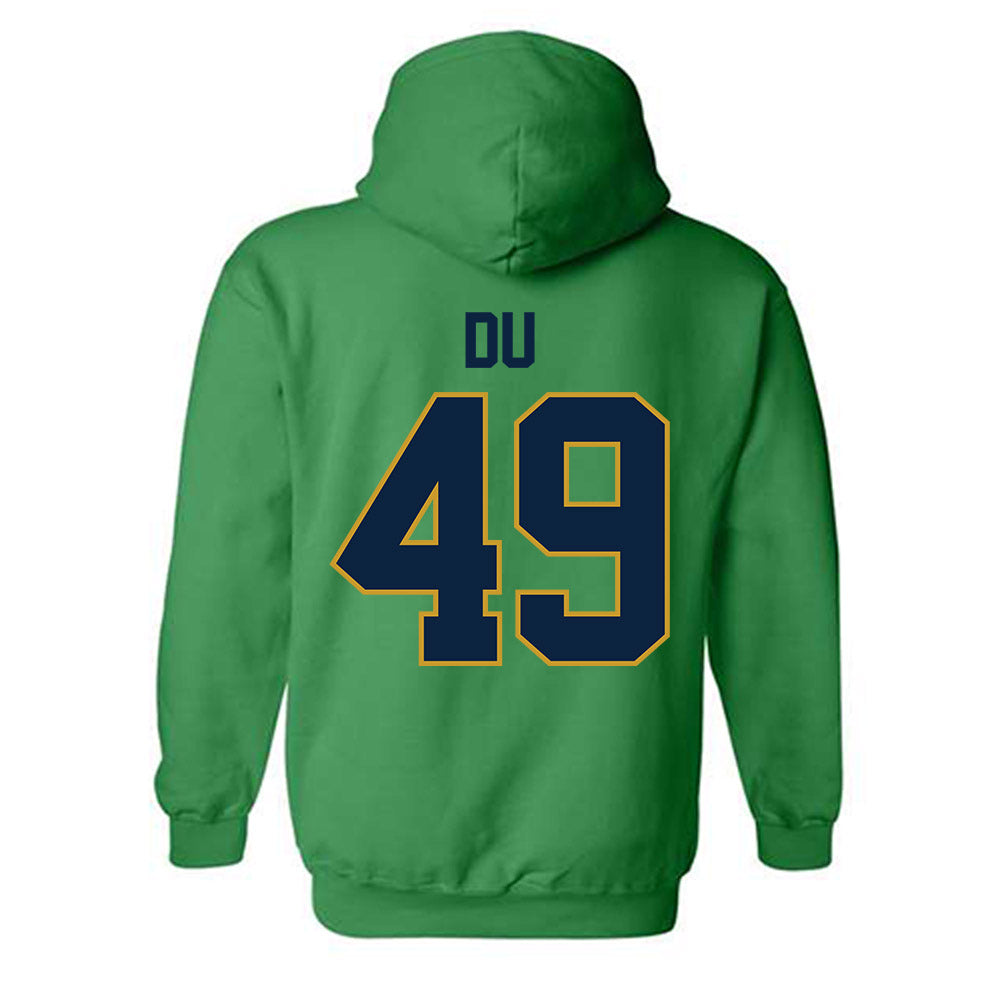 Notre Dame - NCAA Football : Charles Du - Classic Shersey Hooded Sweatshirt-1