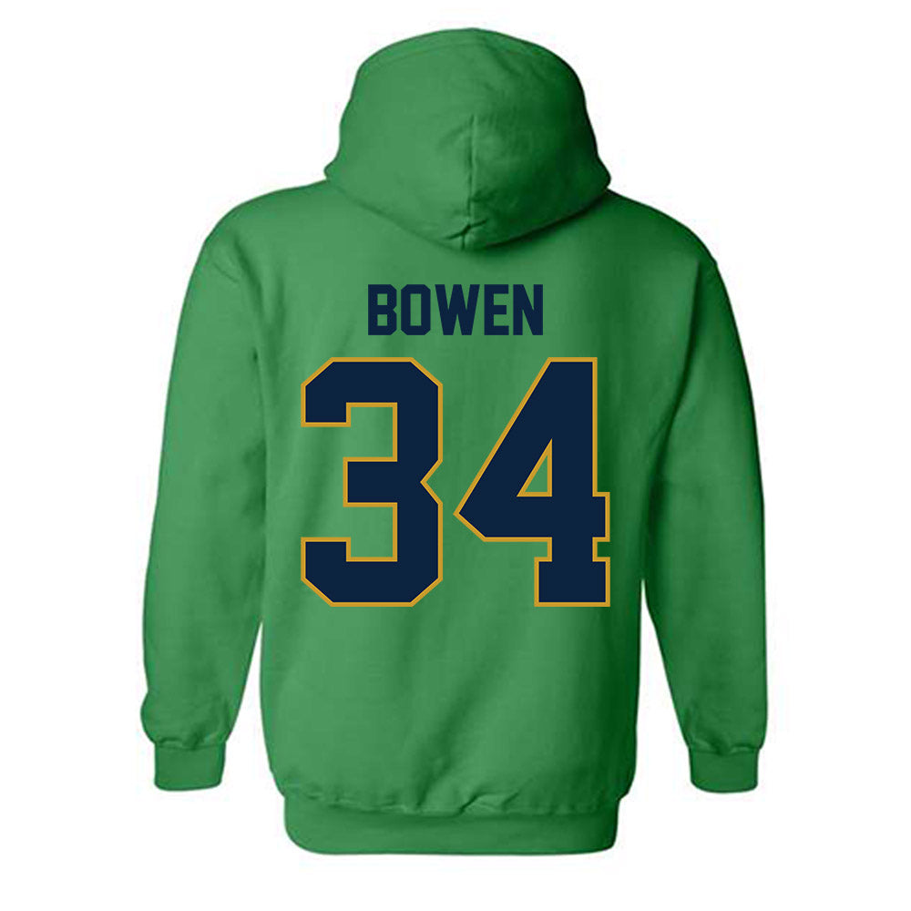 Notre Dame - NCAA Football : Drayk Bowen - Classic Shersey Hooded Sweatshirt-1