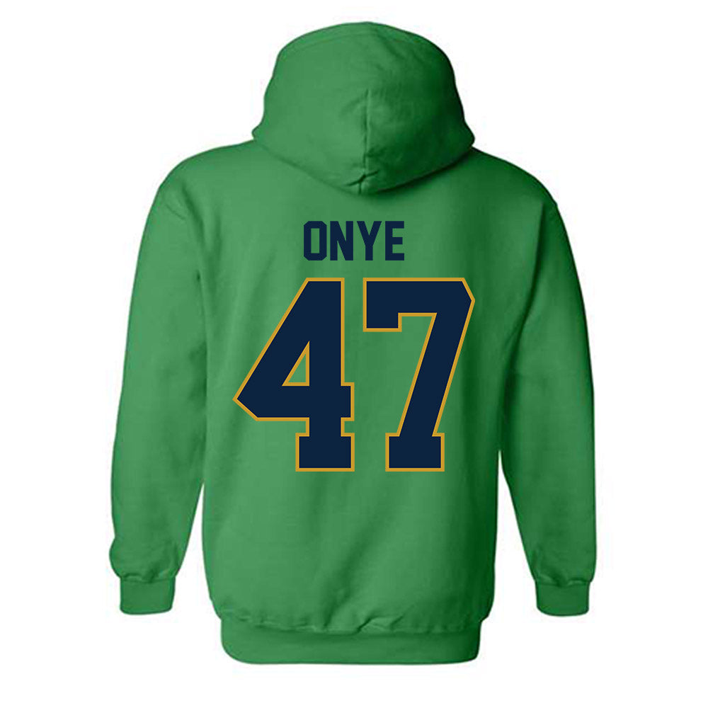 Notre Dame - NCAA Football : Jason Onye - Classic Shersey Hooded Sweatshirt-1
