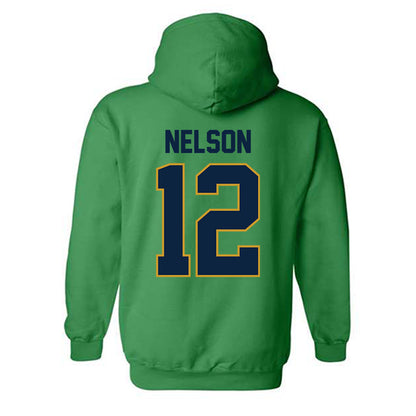 Notre Dame - NCAA Men's Ice Hockey : Henry Nelson - Classic Shersey Hooded Sweatshirt