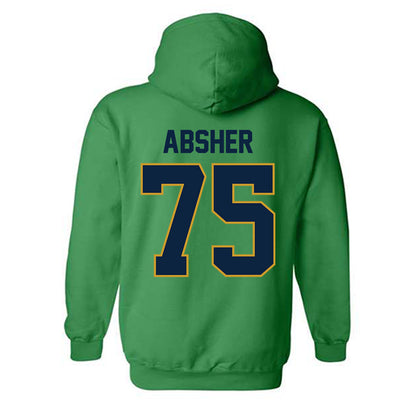 Notre Dame - NCAA Football : Sullivan Absher - Classic Shersey Hooded Sweatshirt-1