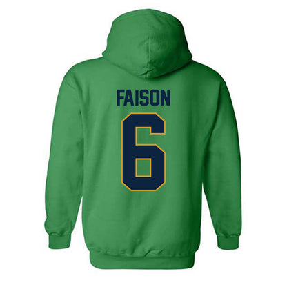 Notre Dame - NCAA Football : Jordan Faison - Classic Shersey Hooded Sweatshirt-1