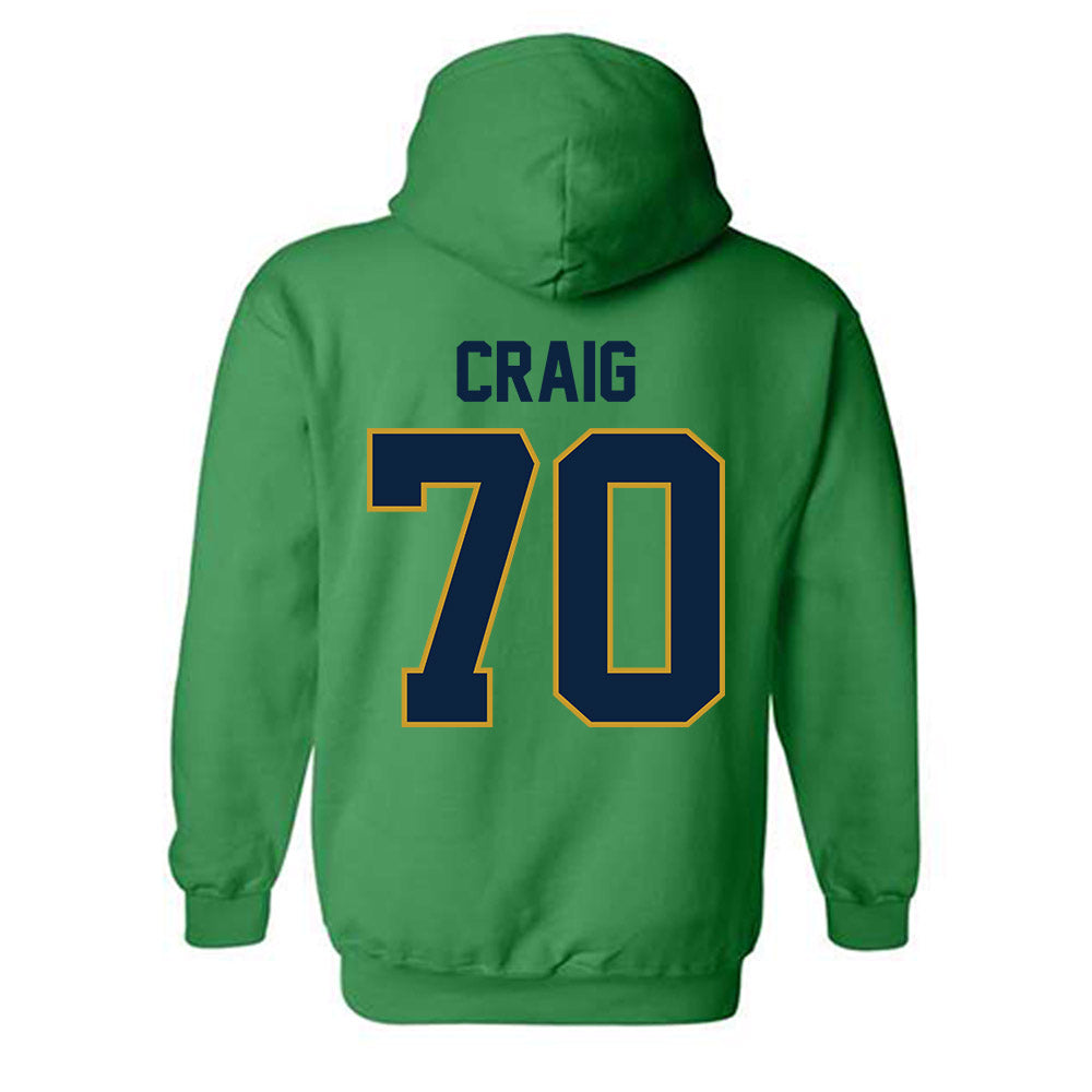Notre Dame - NCAA Football : Ashton Craig - Classic Shersey Hooded Sweatshirt-1