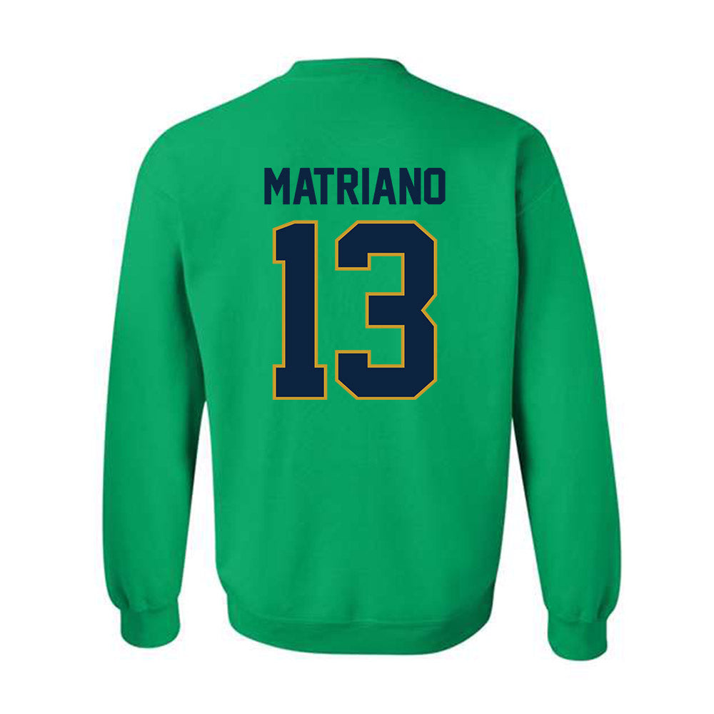 Notre Dame - NCAA Women's Soccer : Delaney Matriano - Classic Shersey Crewneck Sweatshirt-1