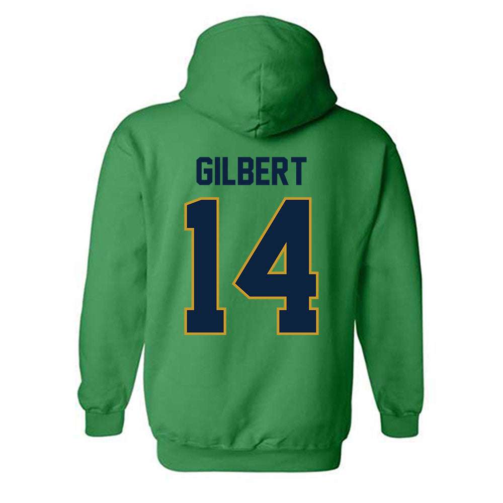 Notre Dame - NCAA Football : Micah Gilbert - Classic Shersey Hooded Sweatshirt-1
