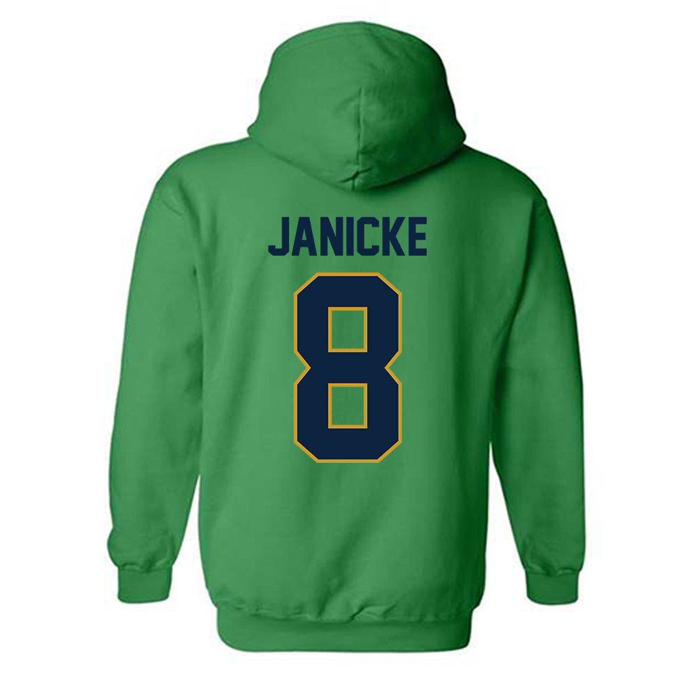 Notre Dame - NCAA Men's Ice Hockey : Justin Janicke - Classic Shersey Hooded Sweatshirt