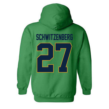 Notre Dame - NCAA Men's Lacrosse : Nate Schwitzenberg - Classic Shersey Hooded Sweatshirt-1