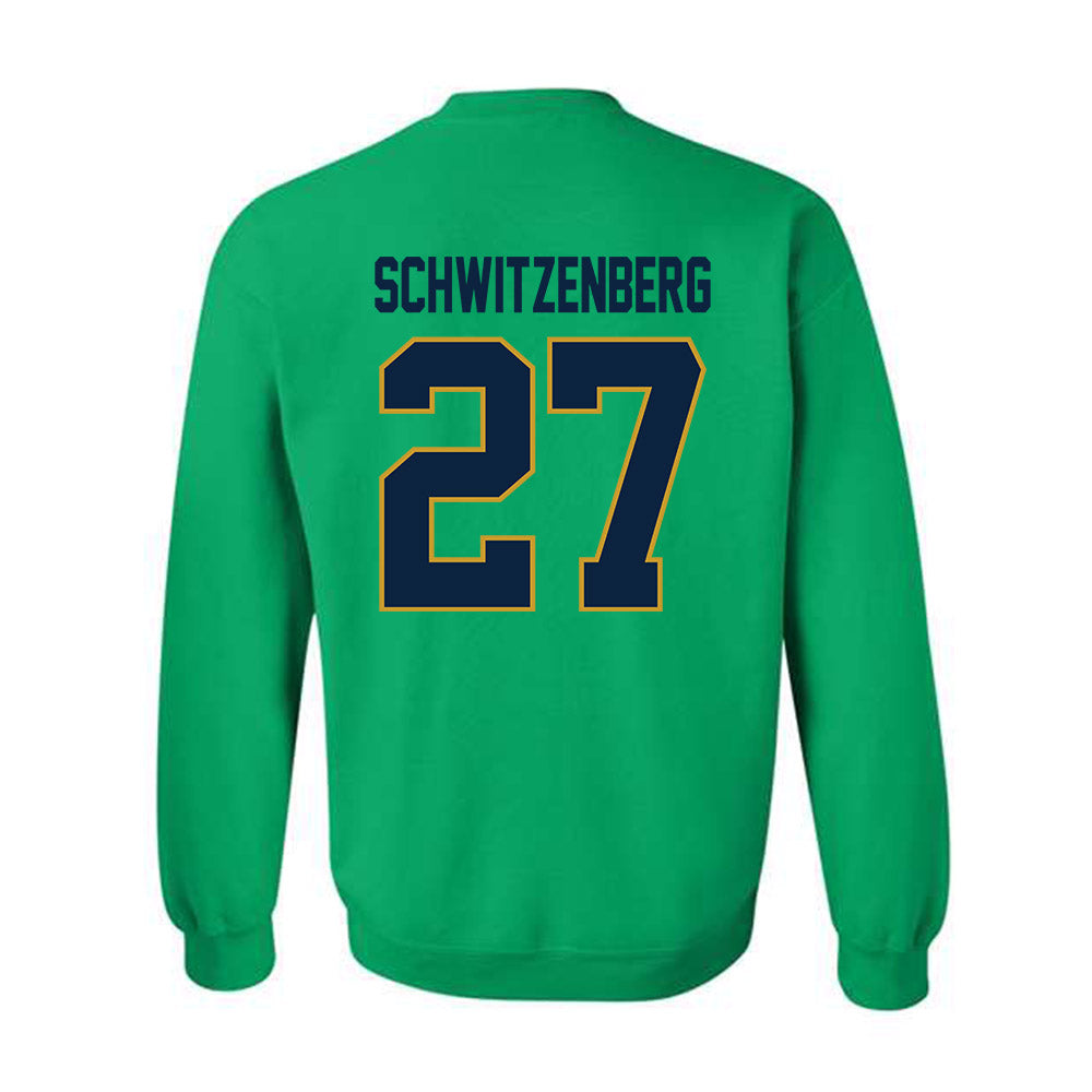 Notre Dame - NCAA Men's Lacrosse : Nate Schwitzenberg - Classic Shersey Crewneck Sweatshirt-1