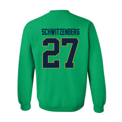Notre Dame - NCAA Men's Lacrosse : Nate Schwitzenberg - Classic Shersey Crewneck Sweatshirt-1