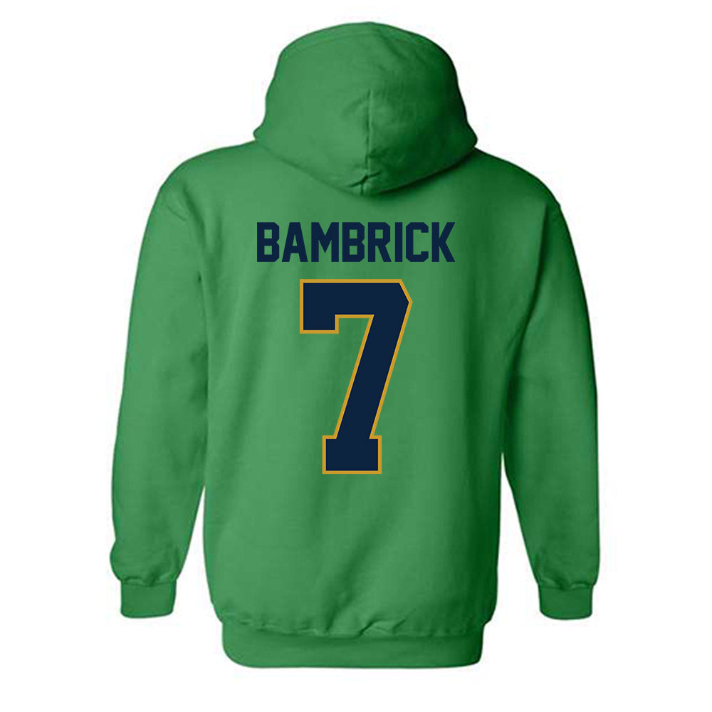 Notre Dame - NCAA Men's Lacrosse : Joey Bambrick - Classic Shersey Hooded Sweatshirt-1