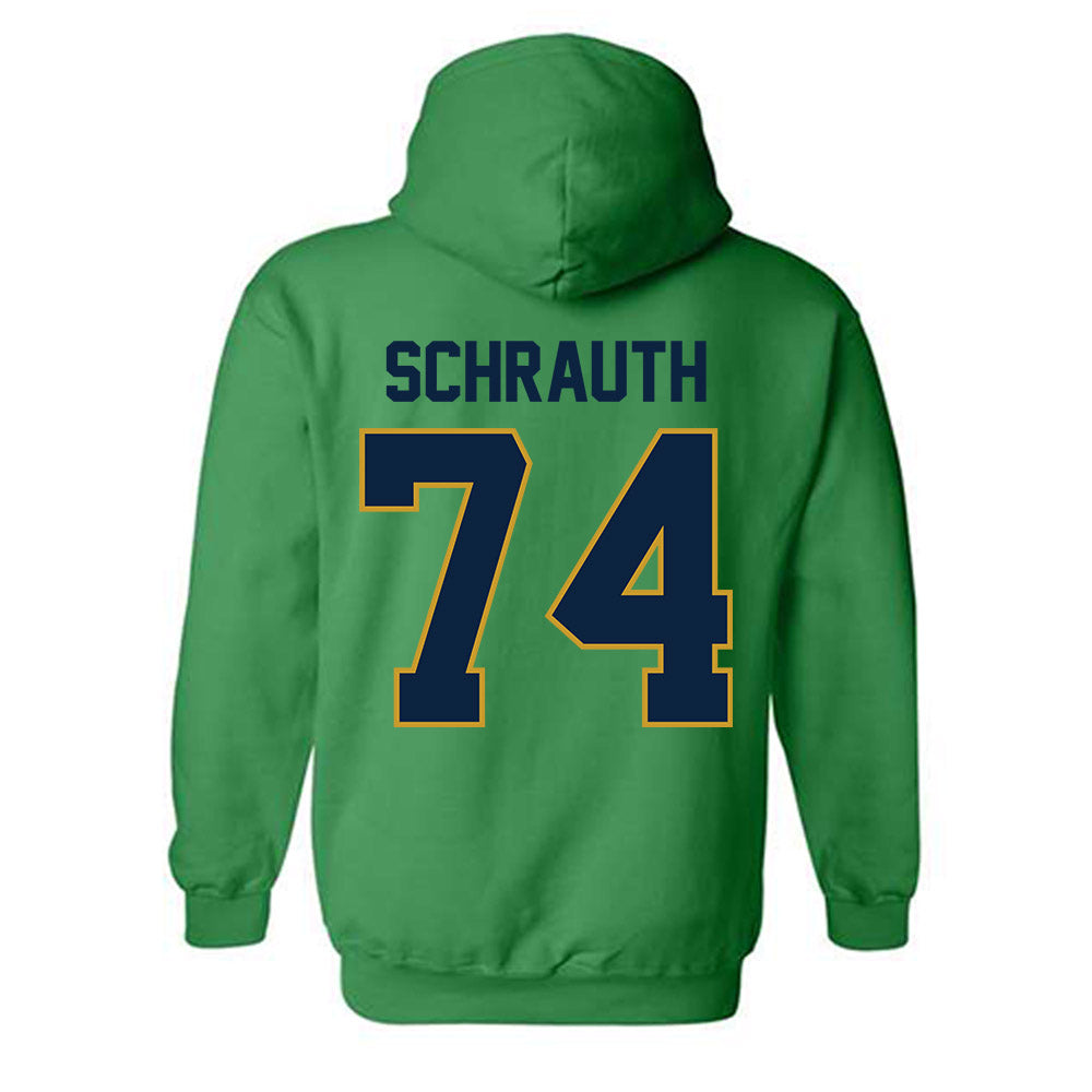 Notre Dame - NCAA Football : Billy Schrauth - Classic Shersey Hooded Sweatshirt-1