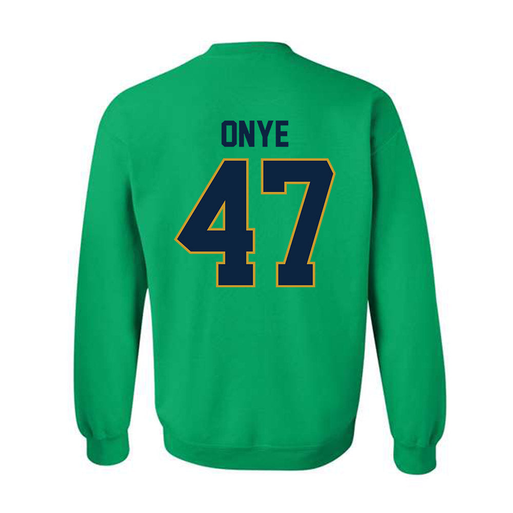 Notre Dame - NCAA Football : Jason Onye - Classic Shersey Crewneck Sweatshirt-1