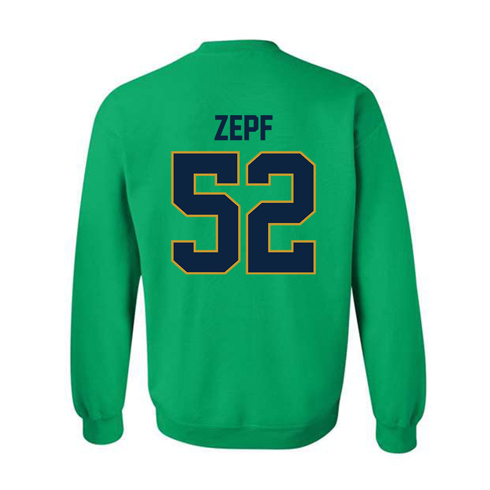 Notre Dame - NCAA Men's Lacrosse : Alex Zepf - Classic Shersey Crewneck Sweatshirt-1