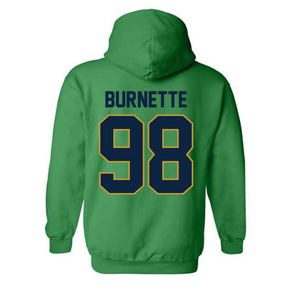 Notre Dame - NCAA Football : Noah Burnette - Classic Shersey Hooded Sweatshirt-1