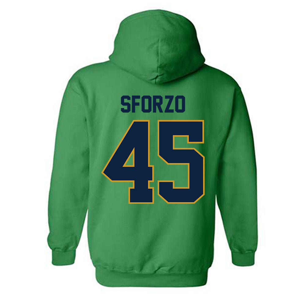Notre Dame - NCAA Men's Lacrosse : Ryan Sforzo - Classic Shersey Hooded Sweatshirt-1