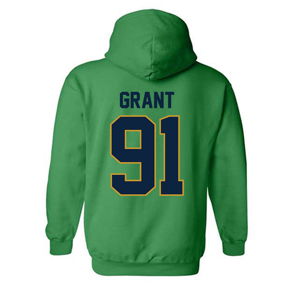 Notre Dame - NCAA Men's Lacrosse : Griffin Grant - Classic Shersey Hooded Sweatshirt-1