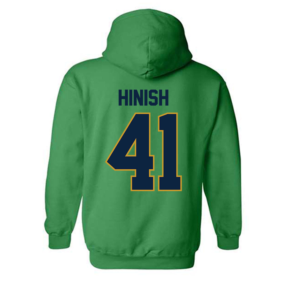 Notre Dame - NCAA Football : Donovan Hinish - Classic Shersey Hooded Sweatshirt-1