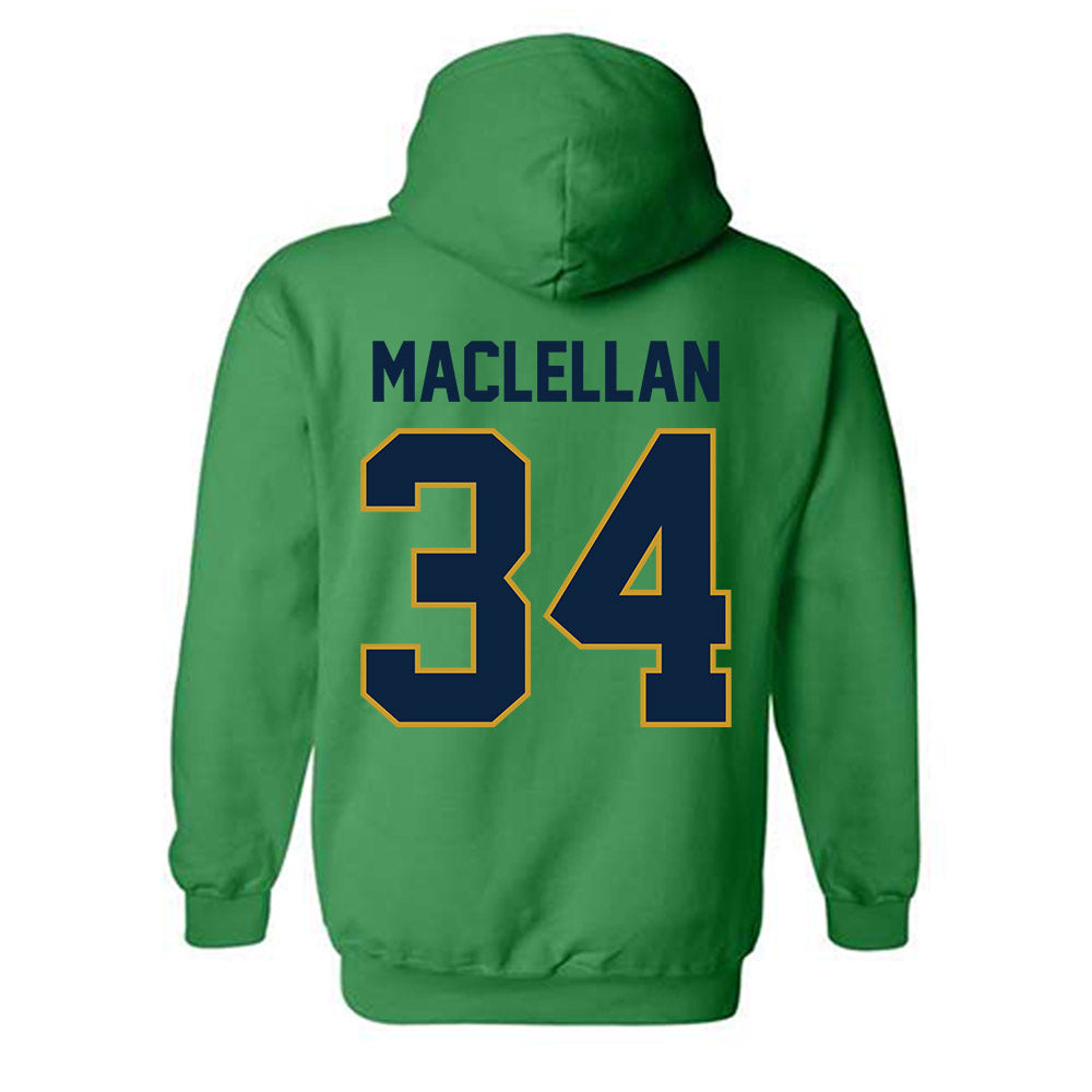Notre Dame - NCAA Men's Basketball : Matthew MacLellan - Classic Shersey Hooded Sweatshirt-1