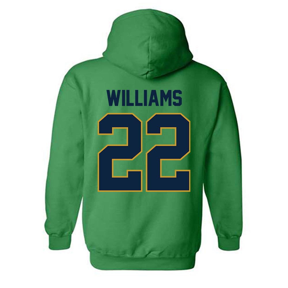 Notre Dame - NCAA Football : Aneyas Williams - Classic Shersey Hooded Sweatshirt-1