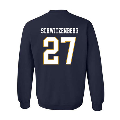 Notre Dame - NCAA Men's Lacrosse : Nate Schwitzenberg - Classic Fashion Shersey Crewneck Sweatshirt-1