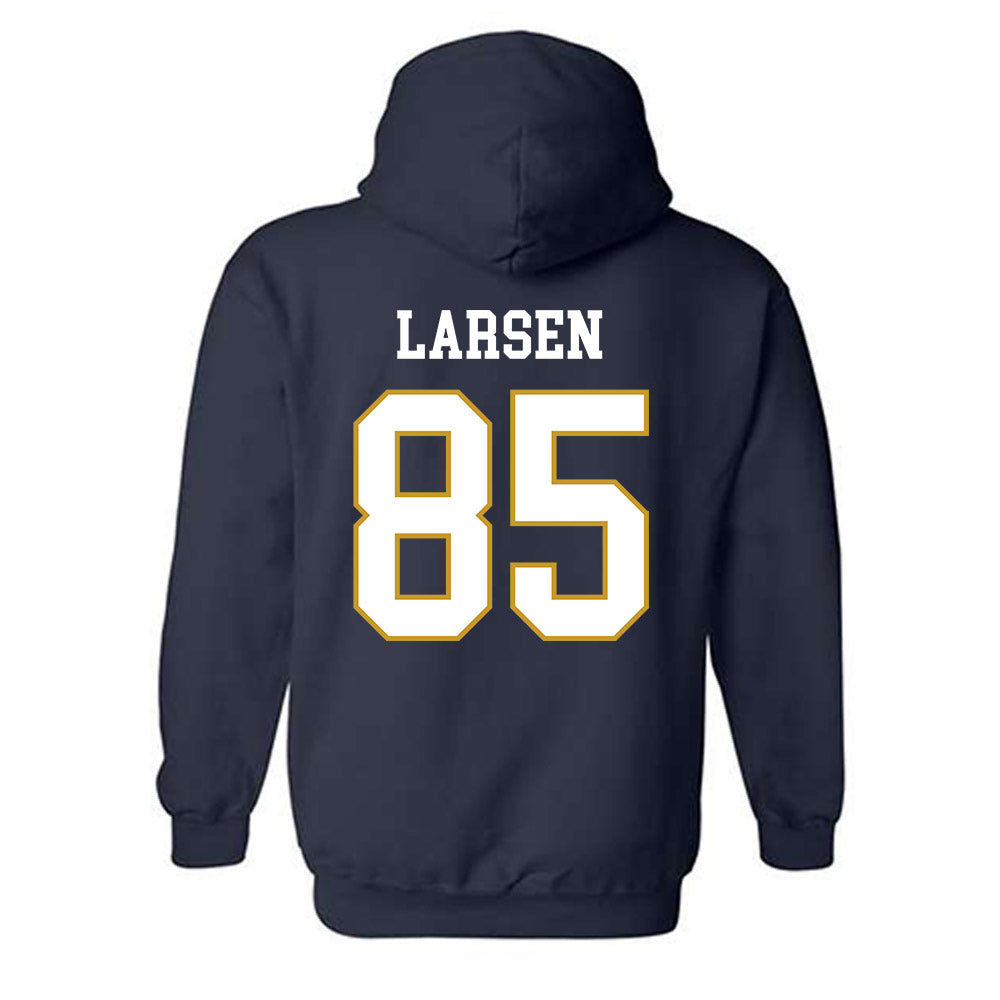 Notre Dame - NCAA Football : Jack Larsen - Classic Fashion Shersey Hooded Sweatshirt-1