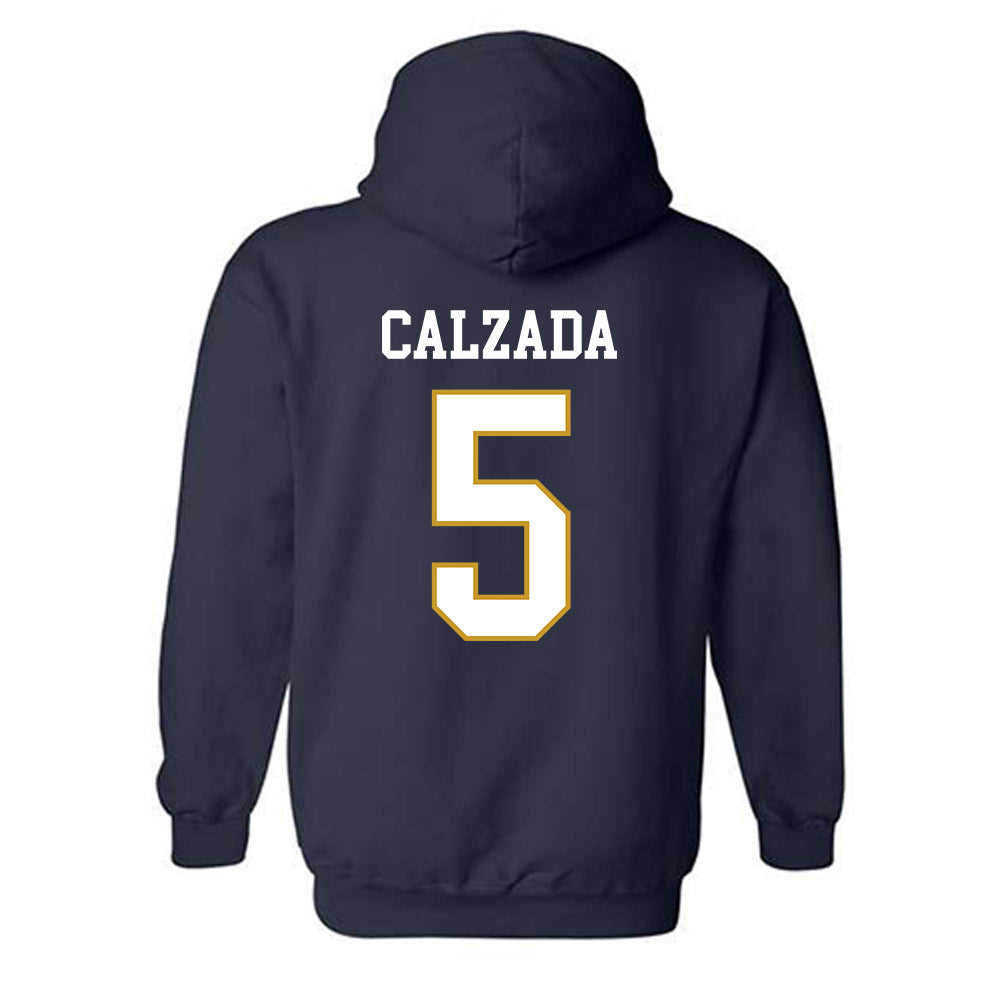 Notre Dame - NCAA Women's Soccer : Carolyn Calzada - Classic Fashion Shersey Hooded Sweatshirt-1