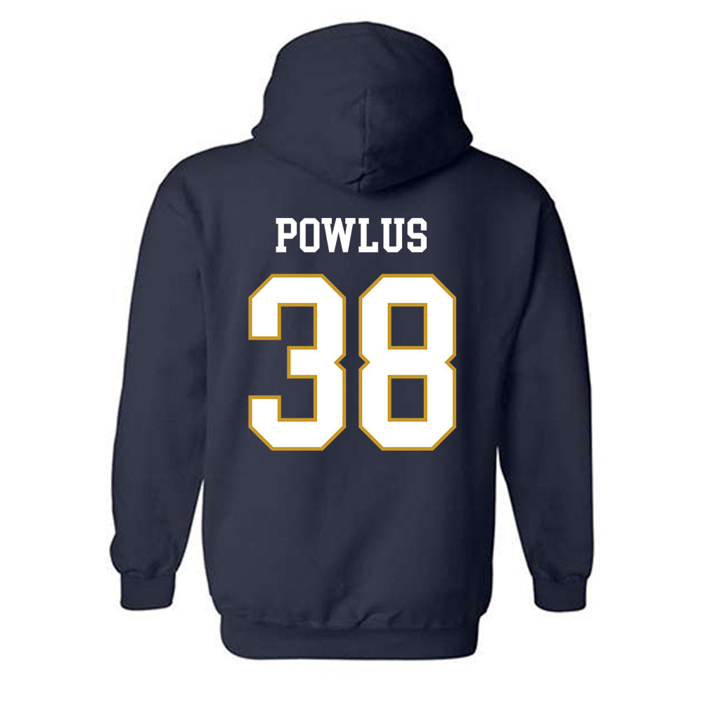 Notre Dame - NCAA Football : Tommy Powlus - Classic Fashion Shersey Hooded Sweatshirt-1