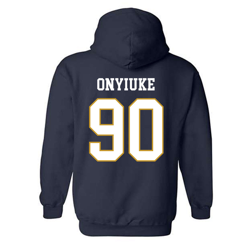 Notre Dame - NCAA Football : Kobi Onyiuke - Classic Fashion Shersey Hooded Sweatshirt-1